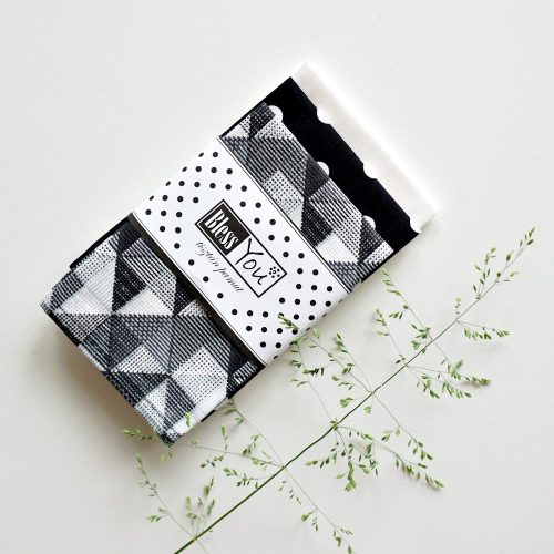 BlessYou textil zsebkendők - S méret - "geometria mintás"