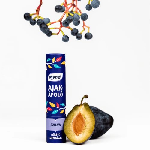 Myne ajakápoló kókusz olajjal szilva színben - menta illattal - 7 g
