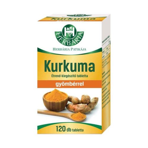 Herbária Kurkuma tabletta gyömbérrel - 120 db