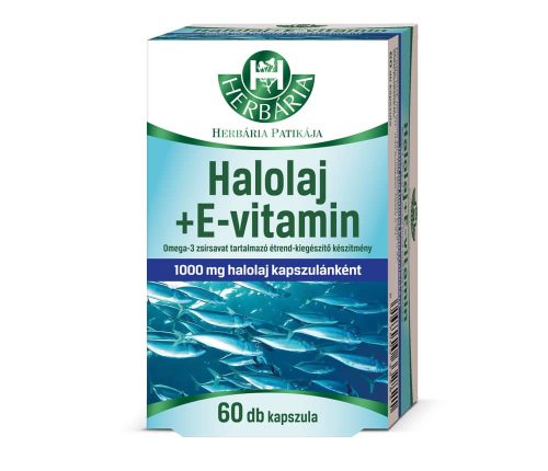 Herbária Halolaj + E-vitamin - Omega-3 zsírsavat tartalmazó kapszula - 60 db