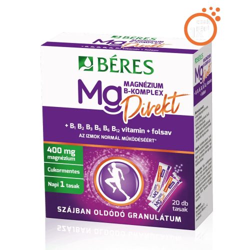 Béres Magnézium B-Komplex Direkt szájban oldódó granulátum - 20 db
