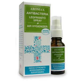   Aromax Antibacteria indiai citromfű-borsosmenta-szegfűszeg légfrissítő spray - 20 ml
