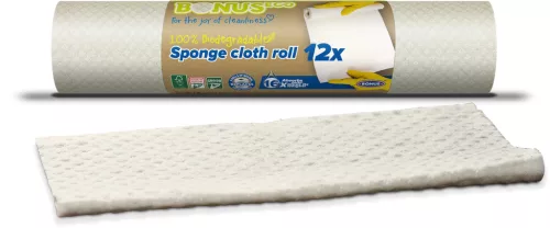 BONUS Eco Ideal Lebomló szivacskendő tekercs cellulózból (12 db/tekercs)