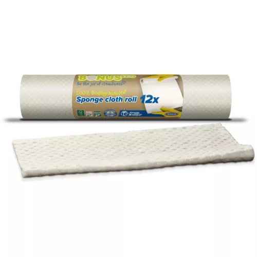 BONUS Eco Ideal Lebomló szivacskendő tekercs cellulózból (12 db/tekercs)