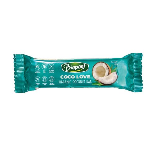 Biopont Coco Love Kókuszos szelet, BIO - 40 g
