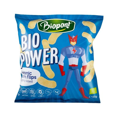 Biopont Extrudált kukorica, enyhén sós, gluténmentes, BIO - 55 g (BIO POWER)