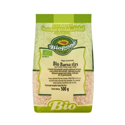 Biopont Barna rizs, gyorsfőzésű, hosszú szemű, BIO - 500 g