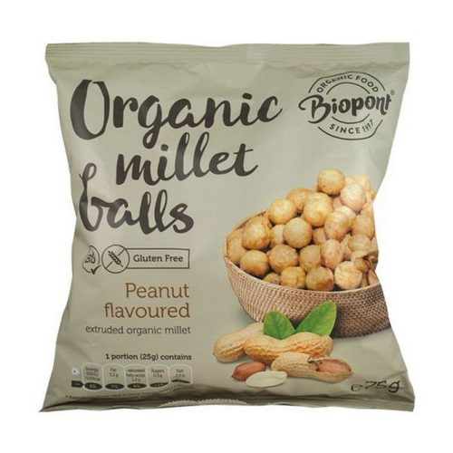Biopont Bio extrudált kölesgolyó, földimogyorós - 75 g