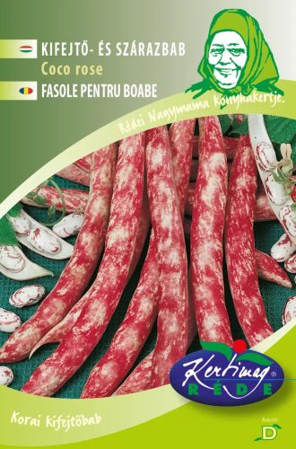 Rédei vetőmag - Kifejtő- és szárazbab, fehér, piros cirmos (Coco-rose)