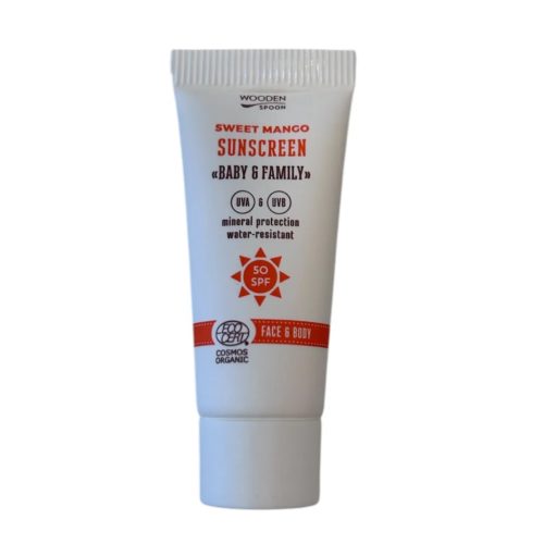 Wooden Spoon Bio naptej és testápoló mangóval SPF50 - 10 ml