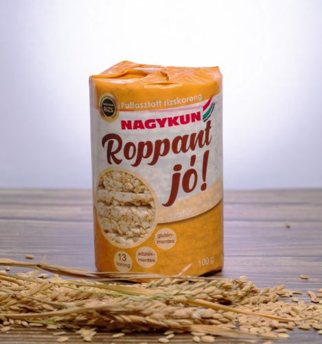 Nagykun Roppant jó! puffasztott rizskorong - natúr, 100 g (gluténmentes)