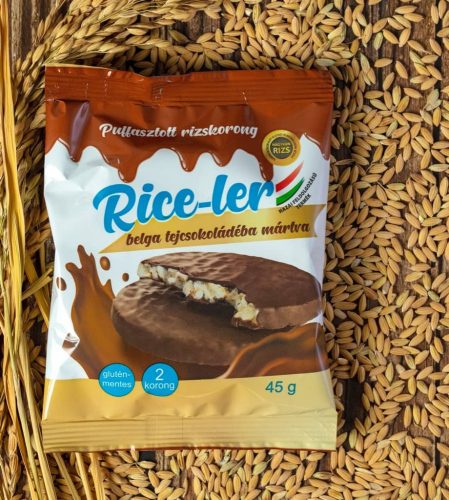 Nagykun Rice-ler mártott rizskorong - tejcsokoládés, 45 g (gluténmentes)
