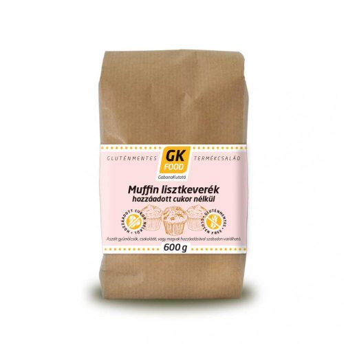 GK Food Gluténmentes lisztkeverék - muffinhoz, hozzáadott cukor nélkül, 600 g