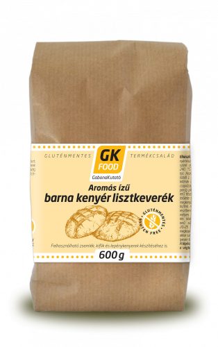 GK Food Gluténmentes kenyér lisztkeverék - barna kenyérhez, 600 g
