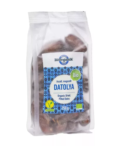 BiOrganik bio aszalt datolya, magozott - 250 g (gluténmentes)