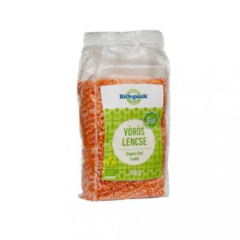 BiOrganik Bio vörös lencse - 500 g (gluténmentes)