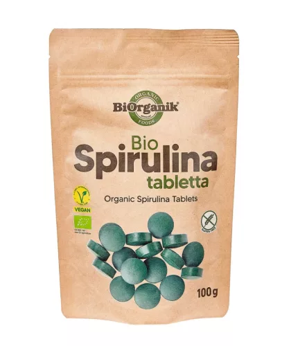 BiOrganik bio spirulina alga tabletta - 100 g (gluténmentes)