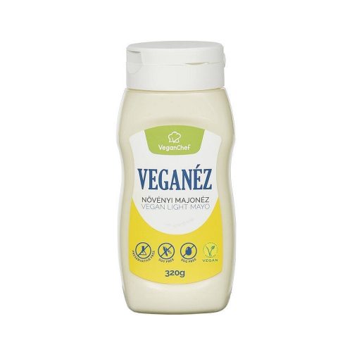 VeganChef Veganéz növényi majonéz, light, 320 g - flakonban