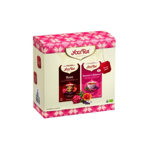 Yogi Tea Ajándékcsomag - Rózsás ölelés bio tea szett (34 filter)