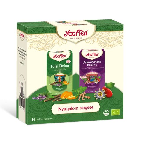 Yogi Tea Ajándékcsomag - Nyugalom szigete - bio tea szett (34 filter)
