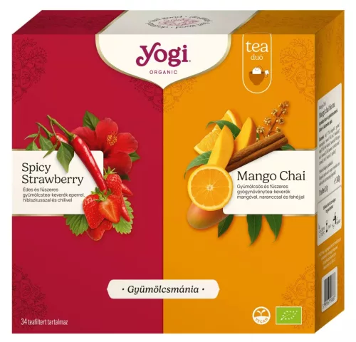 Yogi Tea Ajándékcsomag - Gyümölcs mánia bio teaválogatás (34 filter)