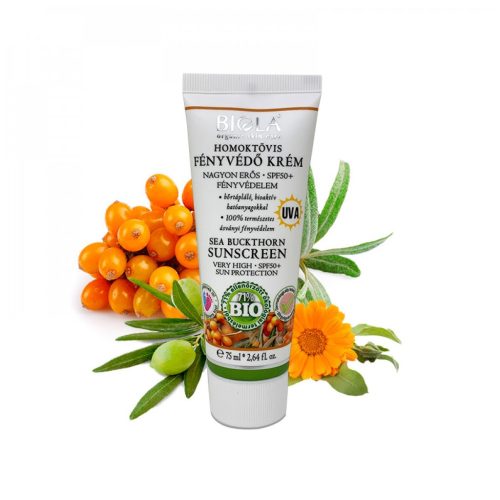 Biola Homoktövis fényvédő krém SPF50+ - 75 ml, világos árnyalat
