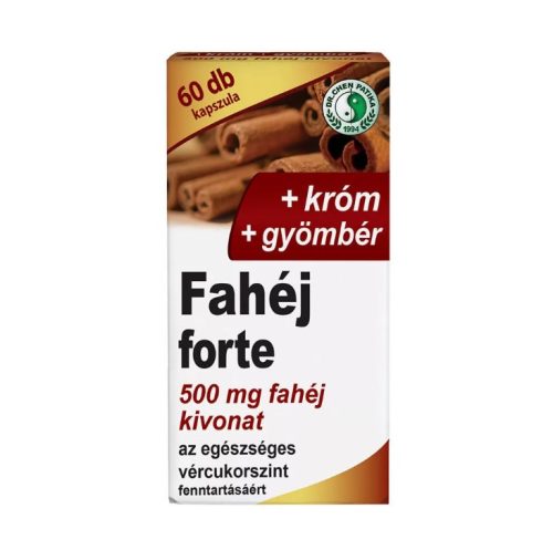 Dr. Chen Patika Fahéj Forte kapszula gyömbérrel és krómmal - 60 db