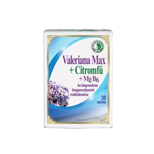 Dr. Chen Patika Valeriana Max + Citromfű + Mg B6 tabletta - 30 db (kifutó)