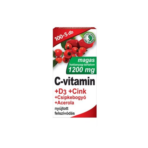 Dr. Chen Patika C-vitamin 1200mg + D3 + Cink tabletta- 105 db (kifutó)