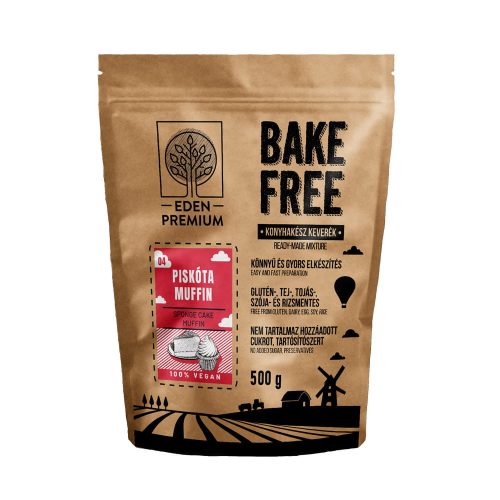 Éden Prémium Bake-Free Piskóta-Muffin lisztkeverék - 500 g (gluténmentes)