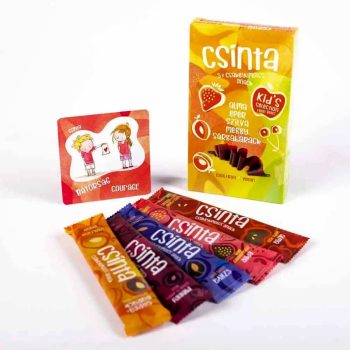   Csinta Kid's gyümölcsszelet válogatás - 5 db (alma, szilva, eper, sárgabarack, meggy)