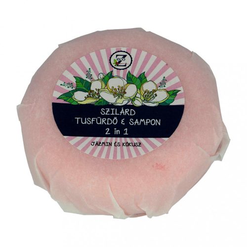 Eco-Z Szilárd 2in1 Tusfürdő és sampon tömb - jázmin - kókusz - 85 g