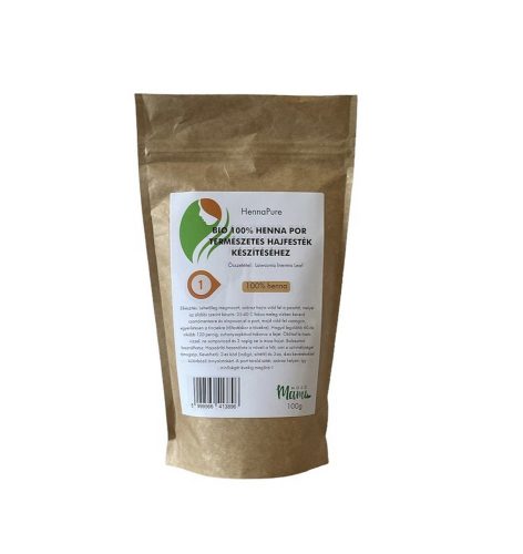 HennaPure 100% henna hajfestő por, bio - 100g