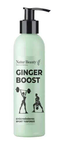 Natur Beauty Ginger Boost gyógynövényes sport tusfürdő - 200 ml