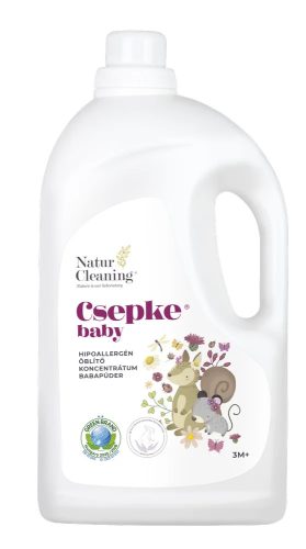 Csepke Baby hipoallergén öblítő koncentrátum - Babapúder 3m+, 4 liter (200 mosás)