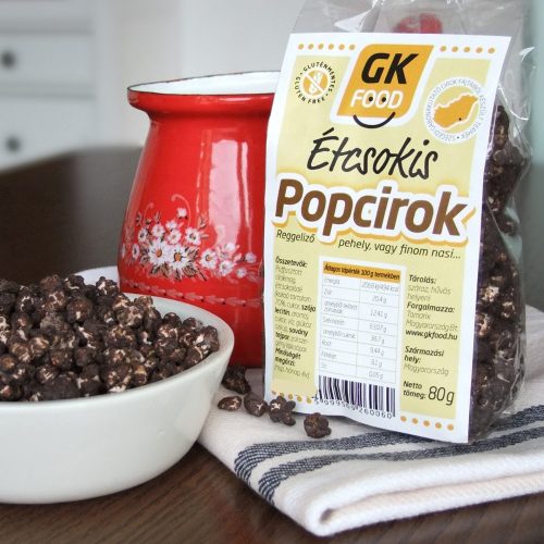 GK Food Gluténmentes popcirok - étcsokoládés, 80 g