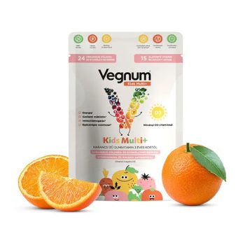 Vegnum Kids Multi+ gumivitamin, narancs ízű - 30 db