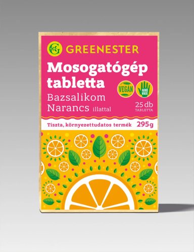 Greenester Öko mosogatógép tabletta - bazsalikom-narancs, 25 db