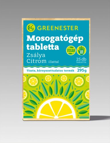 Greenester Öko mosogatógép tabletta - zsálya-citrom, 25 db