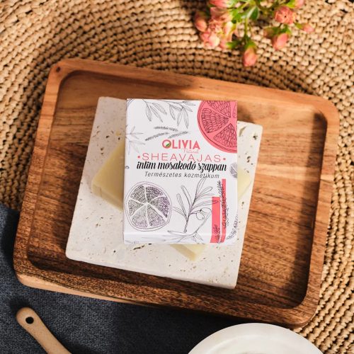 Olivia sheavajas intim mosakodó szappan - 90 g