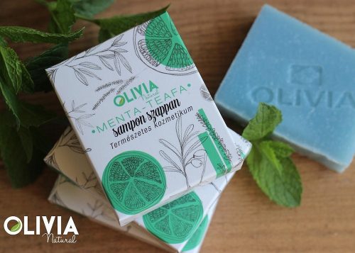 Olivia samponszappan - menta-teafa - 90 g