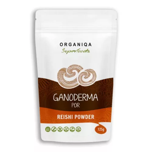 Organiqa Bio ganoderma (reishi) gomba por - 125 g