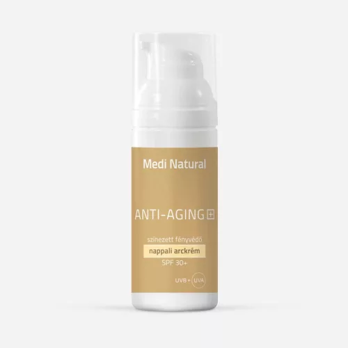 MediNatural Anti-aging+ fényvédő nappali arckrém enyhe színezéssel - SPF 30  - 50 ml
