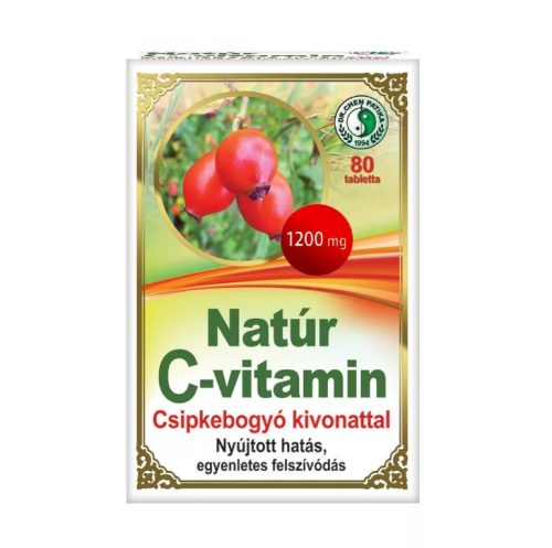 Dr. Chen Patika Natúr C-vitamin 1200 mg csipkebogyóval tabletta - 80 db (kifutó)