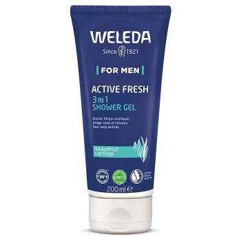 Weleda Active Fresh 3in1 Férfi tusfürdő - 200 ml