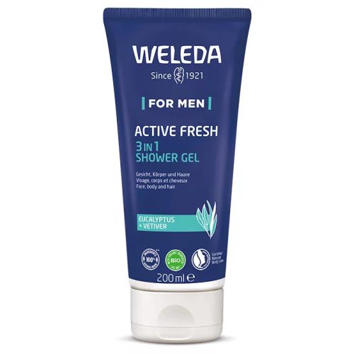 Weleda Active Fresh 3in1 Férfi tusfürdő - 200 ml