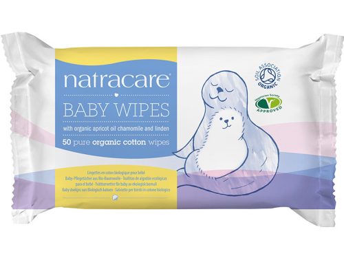 Natracare BIO olajos babatörlő kendő - 50 db