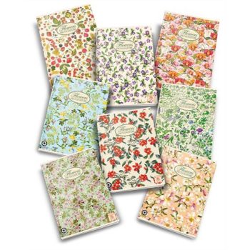   Pigna Nature Flowers újrapapír füzet - A/4 spirál, kockás (60 lapos)(kifutó)