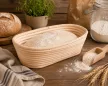 MagicHome ovális rattan szakajtó kenyérhez - hagyományos kelesztőkosár, max. 700 g