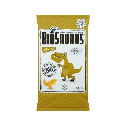 Biopont Kukoricás snack, sajtos "BioSaurus Igor", BIO - 50 g